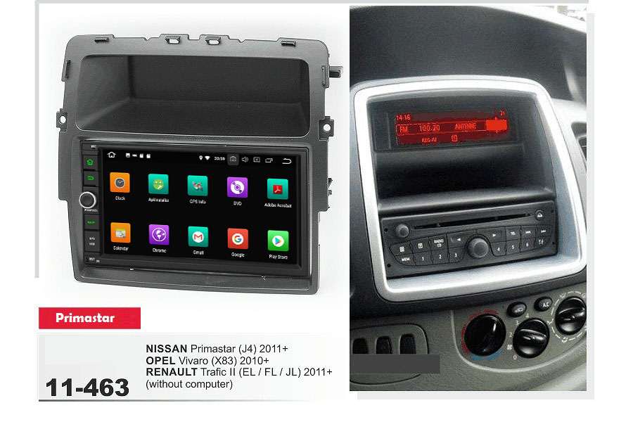 Opel Vivaro/Nissan Primastar/Renault Trafic 2011-2014 Autoradio GPS Aftermarket Android Head Unit Navigation Car Stereo