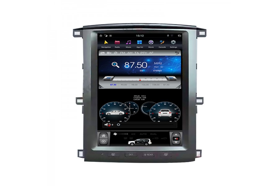 Toyota Land Cruiser LC100 2003-2007 Tesla style 12.1 inch Android Car DVD Player 