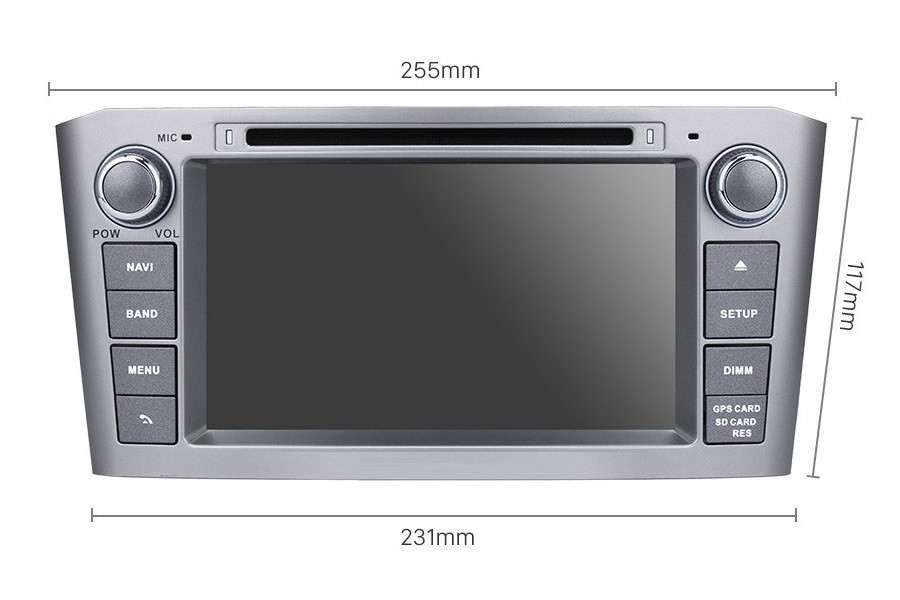 Toyota Avensis 2003-2007 aftermarket Android Head Unit Navigation (Free Backup Camera)