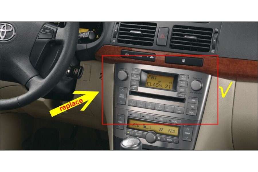 Toyota Avensis 2003-2007 aftermarket Android Head Unit Navigation (Free Backup Camera)