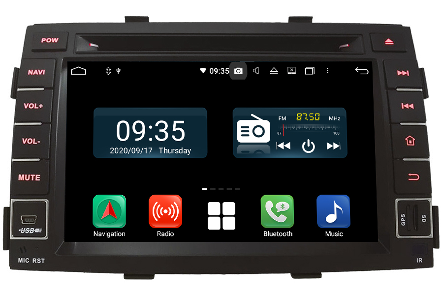 Kia Sorento 2009-2012 Autoradio GPS Aftermarket Android Head Unit Navigation Car Stereo (Free Backup Camera)