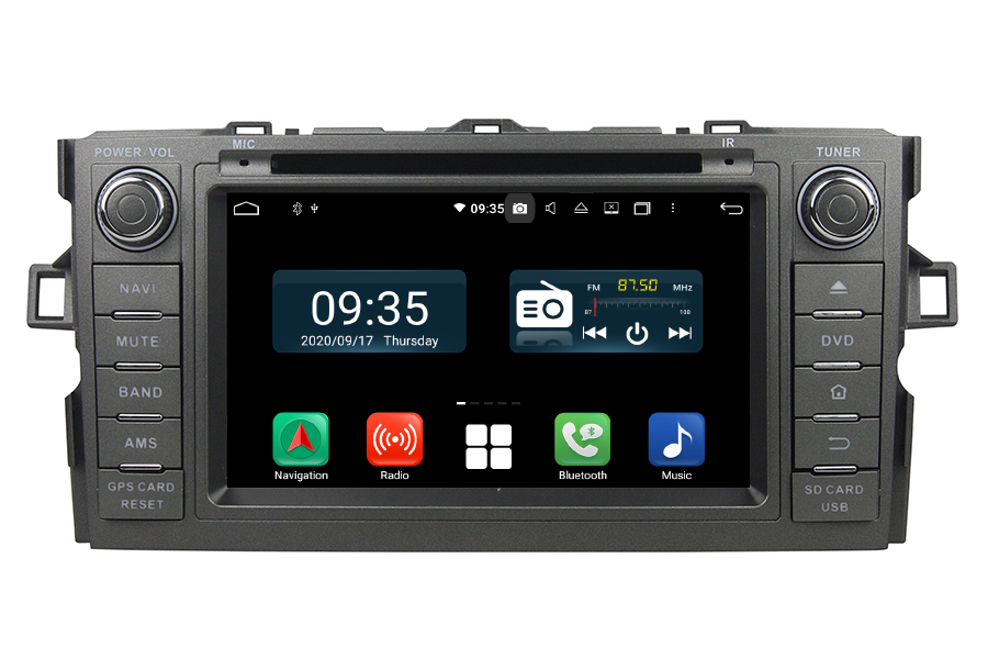Toyota Auris 2007-2012 Aftermarket Radio Upgrade carplay DAB (free backup camera)