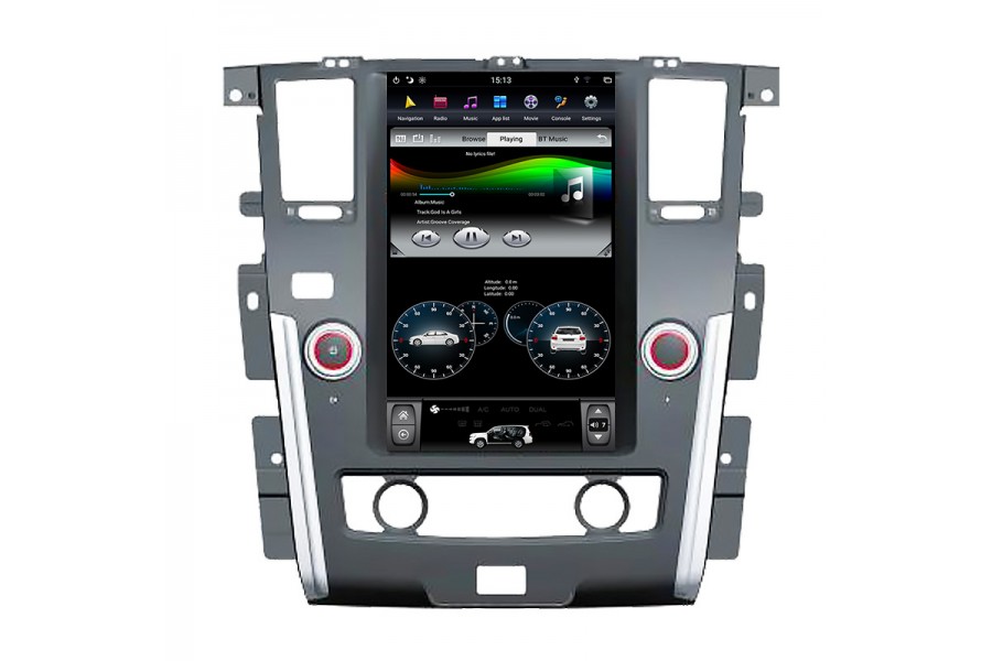 Nissan Patrol XE Plus Silver Tesla style 13.6 inch Android Car DVD Player 