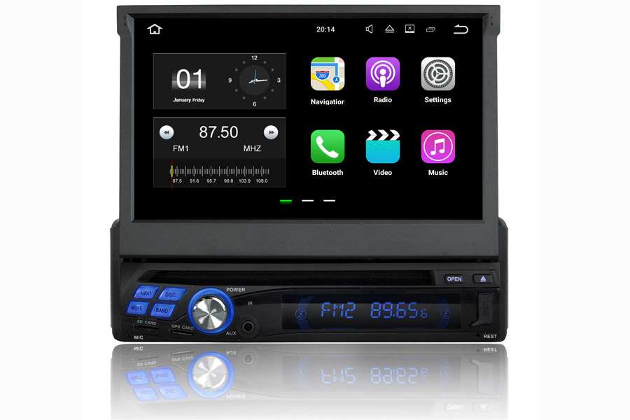 Single Din Navigation DVD Player with 7 inch Touchscreen