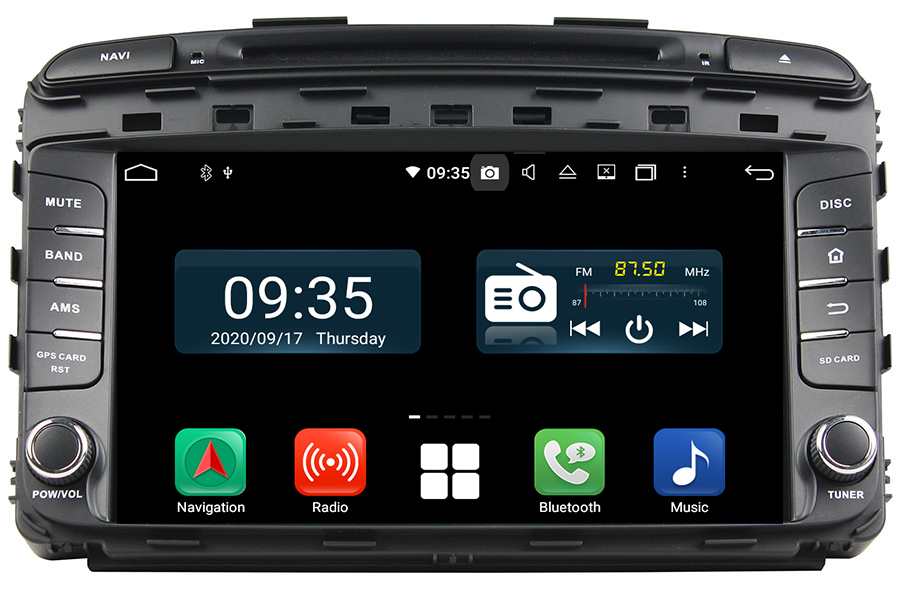 Android 10 Autoradio Car Navigation Headunit Multimedia Player GPS Radio Touch Screen for KIA Sorento 2014-2017 