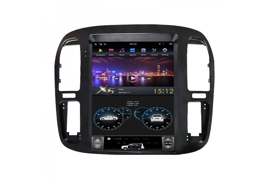 Toyota Land Cruiser LC100 1992-2002 Tesla style 12.1 inch Android Car DVD Player 