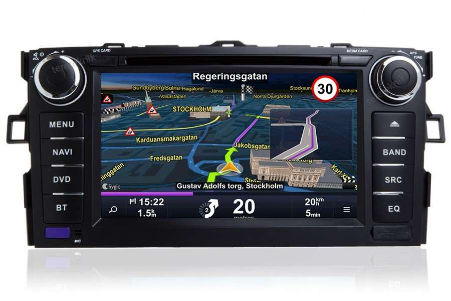 Toyota Corolla/Auris 2007-2012 Autoradio GPS Aftermarket Android Unit Navigation Car