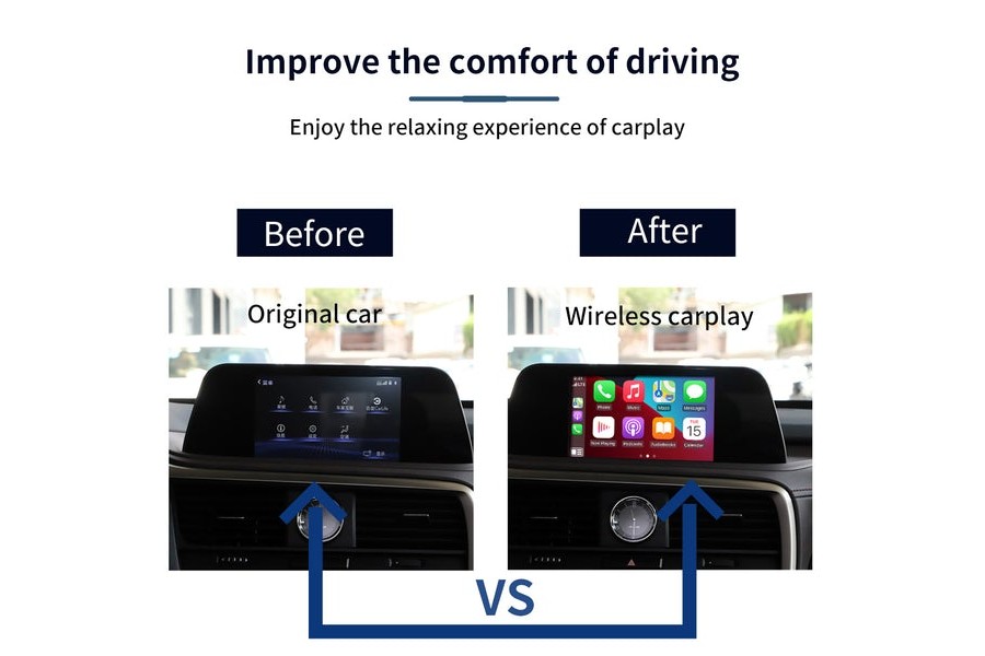 Lexus navigation GS/LS/ES/IS/UX/LX/RC Android-AUTO Automatic Interface Box Mirror Multimedia IOS Wireless Apple Car Carplay 