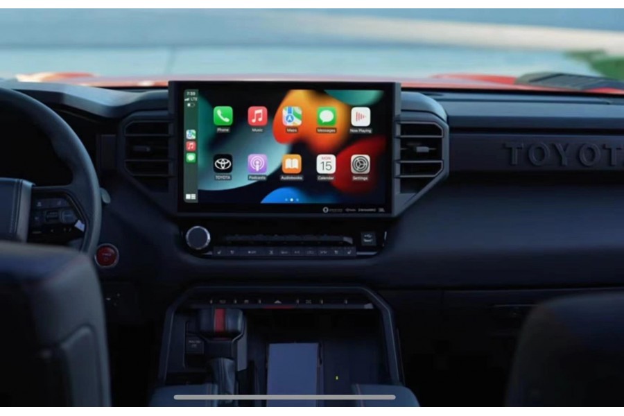 Toyota Tundra Sequoia 2022 13.3 inch aftermarket radio upgrade system carplay head unit