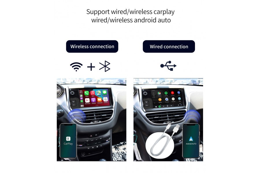 Peugeot 508 Citroen DS5/6 2013-2017 Original Screen Upgrade Android Mirrorlink TV Kit Box Wireless Apple Carplay Decoder Interface Ｍodule Box