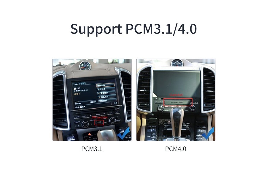 Porsche Macan PCM3.1 PCM4.0 Wireless Apple CarPlay Android Auto MMI Interface Adapter Prime Retrofit 2010-2016