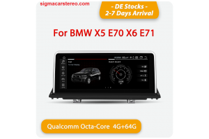 BMW X5 E70 X6 E71 2007-2014 Android 12 (Genuine Specs).0 4G+64G Qualcomm 8-core built-in 4G-LTE IPS Car MultiMedia Carstereo Carplay dab (Free Backup Camera)