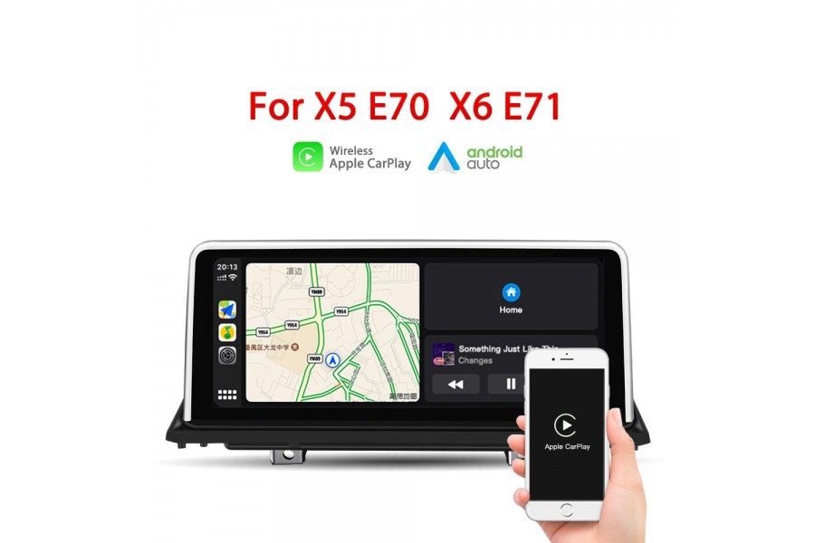BMW X5 X6 E70 E71 E72 CCC CIC Head unit 10.25" Wireless Apple CarPlay + Android Auto Car Multimedia Carstereo Carplay dab (Free Backup Camera)