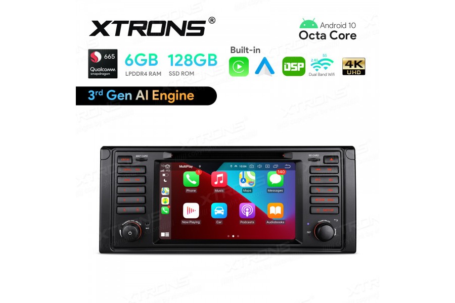 7" Snapdragon 665 Android Octa Core 6GB + 128GB Car Navigation System (4G LTE*) Universal Custom Fit for BMW