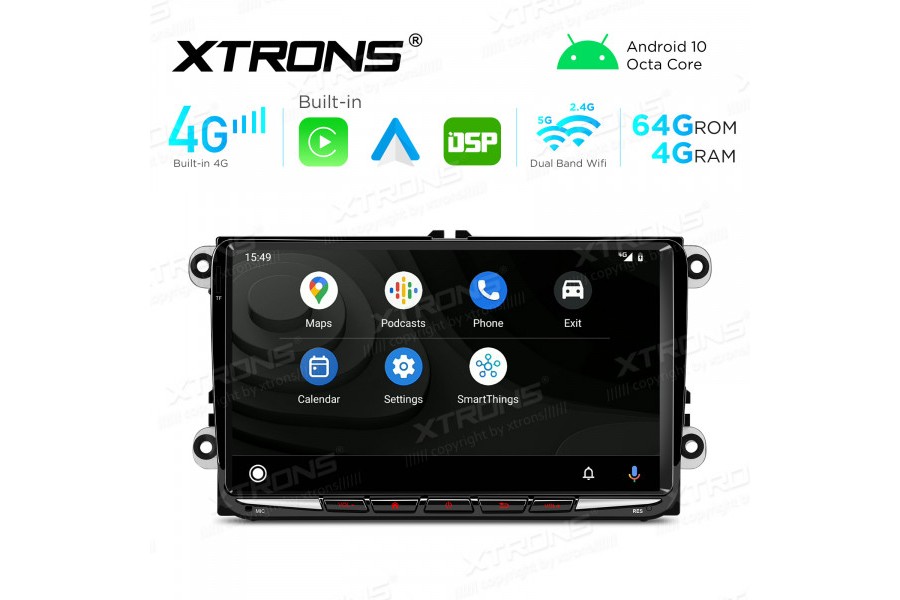 Integrated 4G Solution: 9 inch Octa-Core Android Multimedia Player Navigation System With Built-in CarAutoPlay and Android Auto and DSP For VW, Skoda and SEAT