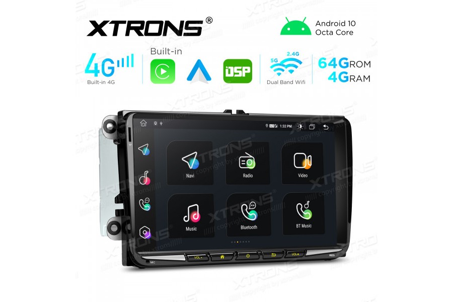 Integrated 4G Solution: 9 inch Octa-Core Android Multimedia Player Navigation System With Built-in CarAutoPlay and Android Auto and DSP For VW, Skoda and SEAT