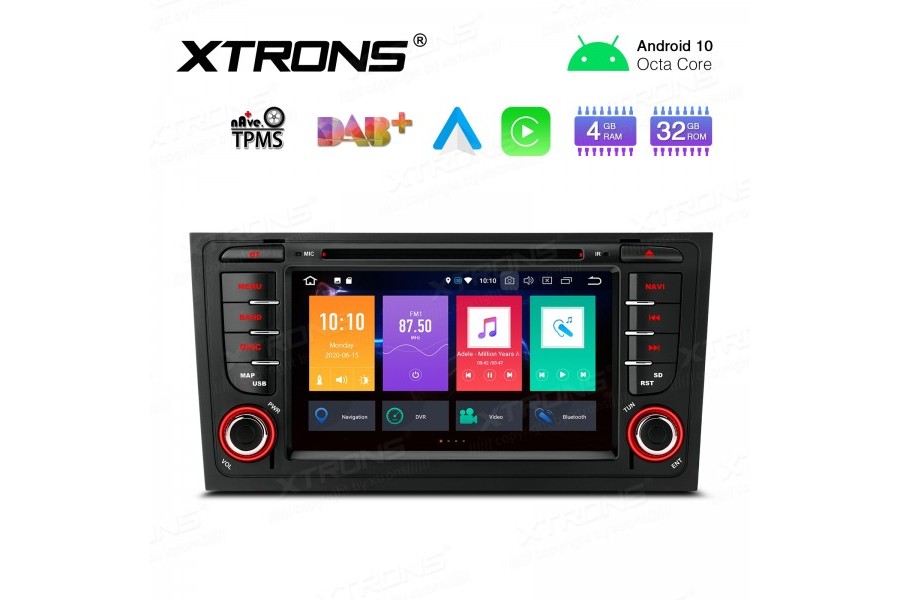 7" Android 10.0 Octa-Core 32GB ROM + 4G RAM Car Multimedia DVD Player with GPS Support CarAutoPlay Custom fit for Audi