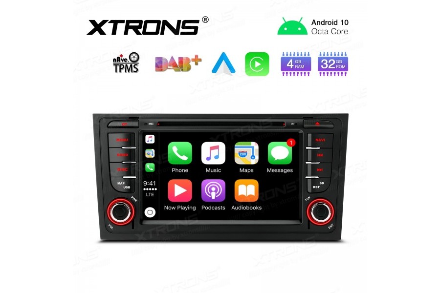 7" Android 10.0 Octa-Core 32GB ROM + 4G RAM Car Multimedia DVD Player with GPS Support CarAutoPlay Custom fit for Audi