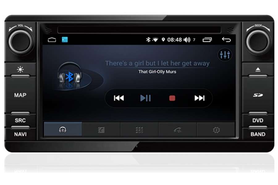 Für Mitsubishi Outlander 2013-2018 Doppel-DIN-Autoradio GPS-Navigation Head Unit 9 „Touch Screen Multimedia-Player-Radio Bluetooth Spiegel Link-AM/FM-Empfänger SWC DAB USB 