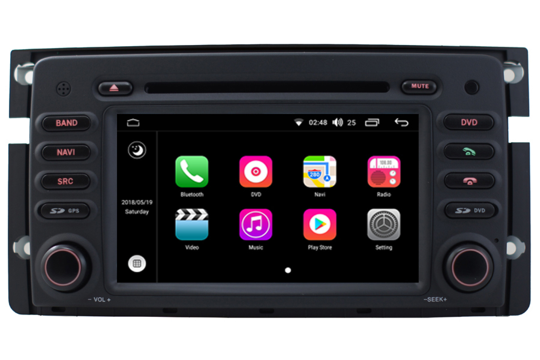 Smart Fortwo/Forfour 20072010 Autoradio GPS Aftermarket Android Head