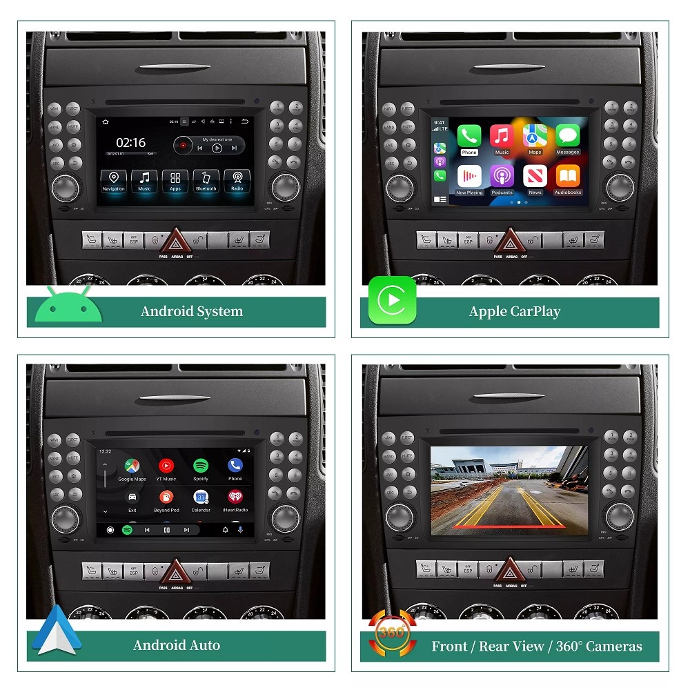 Mercedes Benz SLK 200, 280, 300, 350, 55, amg R171 2004-2010 Autoradio ...