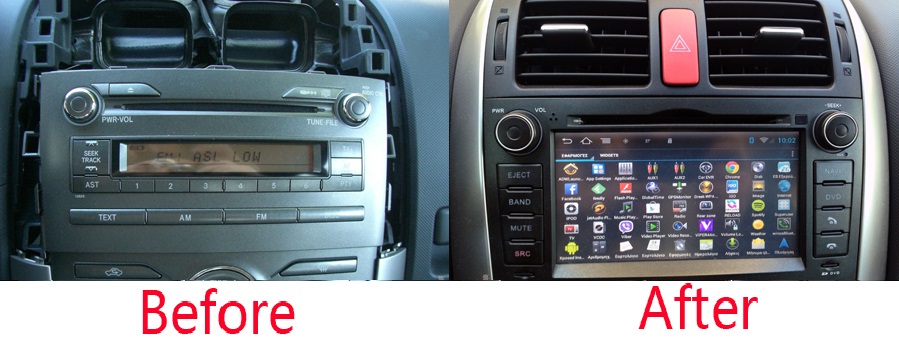 Toyota Auris e1 2007-2012 doble DIN radio diafragma gris JVC radio volante Interface 